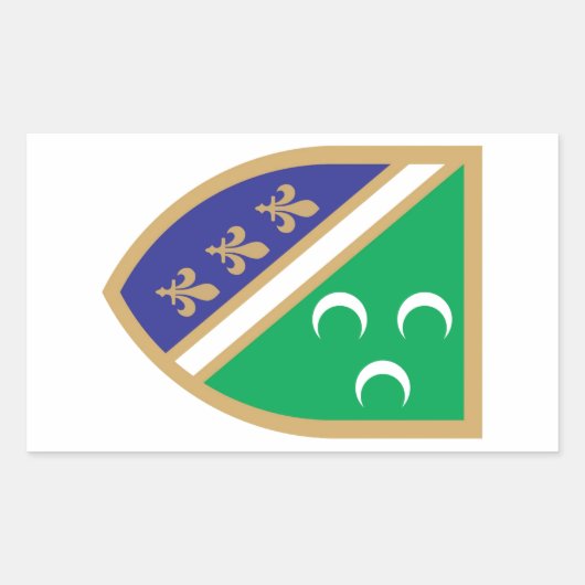 Grb SandžakaのSandžakの紋章付き外衣 長方形シール (正面)