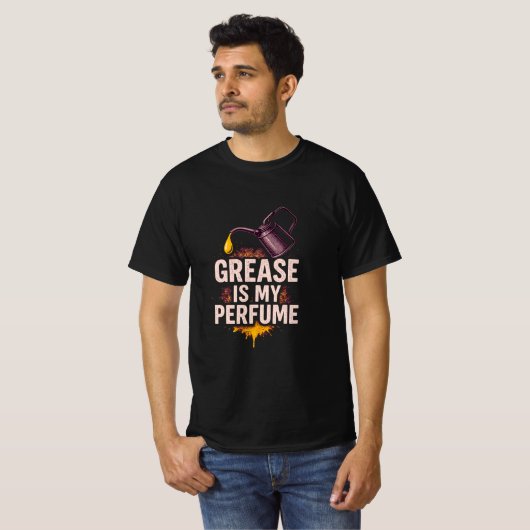 Greaseは私の香水の自動整備士Tシャツ Tシャツ (正面フル)