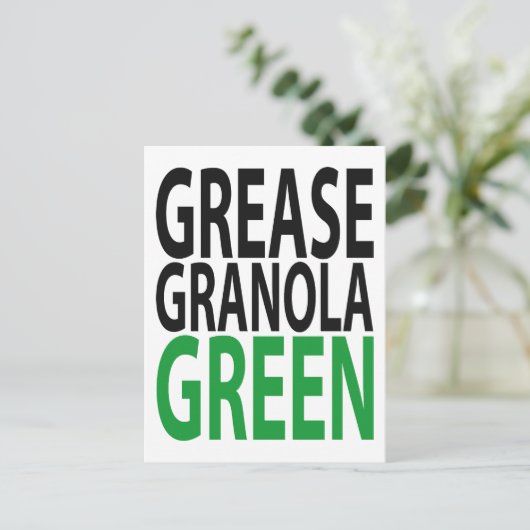 grease, granola, GREEN! ポストカード (スタンド正面)