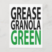 grease, granola, GREEN! ポストカード (正面)