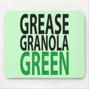 grease, granola, GREEN! マウスパッド