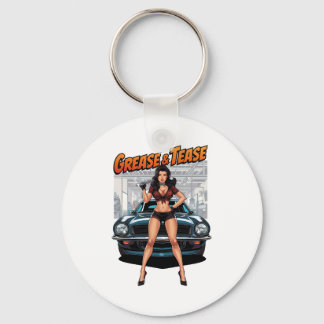 Grease & Tease – Hot Rod Pin-Up Girl キーホルダー