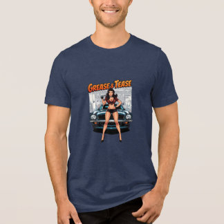 Grease & Tease – Hot Rod Pin-Up Girl トライブレンドＴシャツ