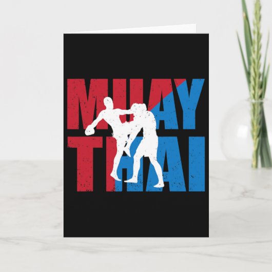 Great 2 Muay Thai Fighter Design Kickboxer Mma Tra カード (正面)
