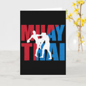 Great 2 Muay Thai Fighter Design Kickboxer Mma Tra カード (黄色い花)