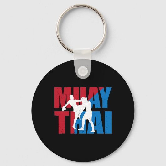 Great 2 Muay Thai Fighter Design Kickboxer Mma Tra キーホルダー (正面)