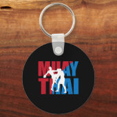Great 2 Muay Thai Fighter Design Kickboxer Mma Tra キーホルダー (正面)