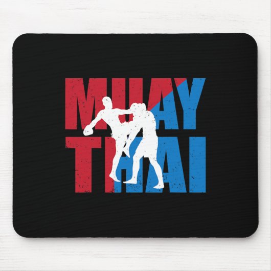 Great 2 Muay Thai Fighter Design Kickboxer Mma Tra マウスパッド (正面)