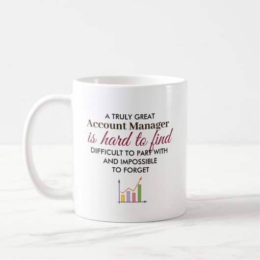 Great Account Manager Personalized Name Gift コーヒーマグカップ (左)