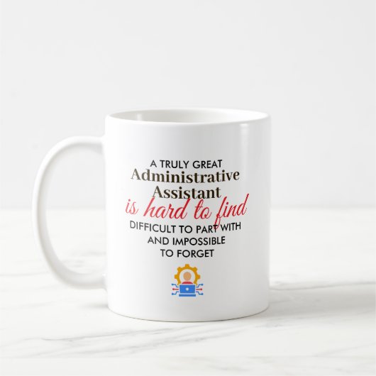 Great Administrative Assist Personalized Name Gift コーヒーマグカップ (左)