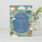 Great Adventure Outdoors Camping Baby Shower 招待状 (スタンド正面)