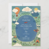Great Adventure Outdoors Camping Birthday Party 招待状 (正面)