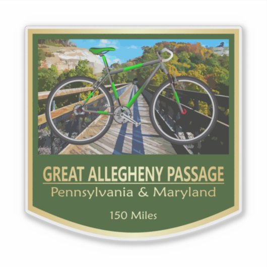 Great Allegheny Passage (bike2) シール (正面)