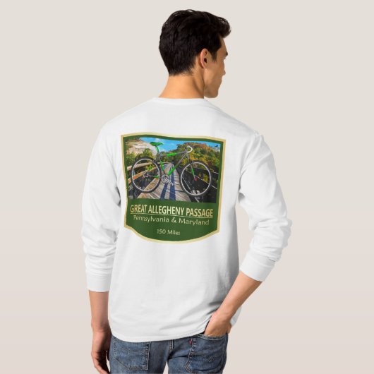 Great Allegheny Passage (bike2) Tシャツ (裏面フル)