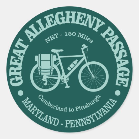 Great Allegheny Passage (cycling) ラウンドシール (正面)