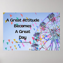 "Great Attitude" Positive Quotation  ポスター