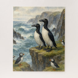 Great Auk Wild Coastal Scene ジグソーパズル