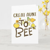 Great Aunt To Bee Pregnancy Announcement Pregnant カード (黄色い花)