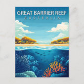 Great Barrier Reef Australia Coral Sea Travel ポストカード (正面)