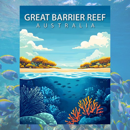 Great Barrier Reef Australia Coral Sea Travel ポストカード