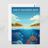 Great Barrier Reef Australia Travel ポストカード (正面/裏面)