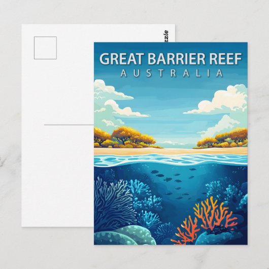 Great Barrier Reef Australia Travel ポストカード (正面/裏面)
