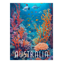 Great Barrier Reef Australia Travel Poster ポスター