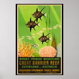 Great Barrier Reef Australia Vintage ポスター