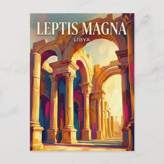 Great Basilica, Leptis Magna Libya ポストカード (正面)
