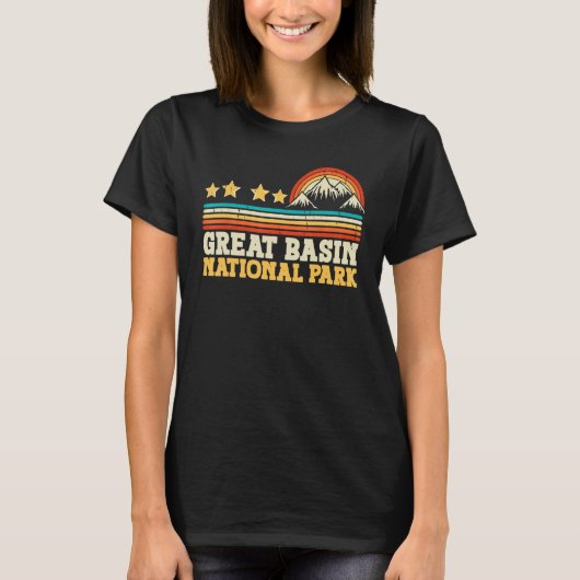 Great Basin National Park Mountain Trees Camping H Tシャツ (正面)
