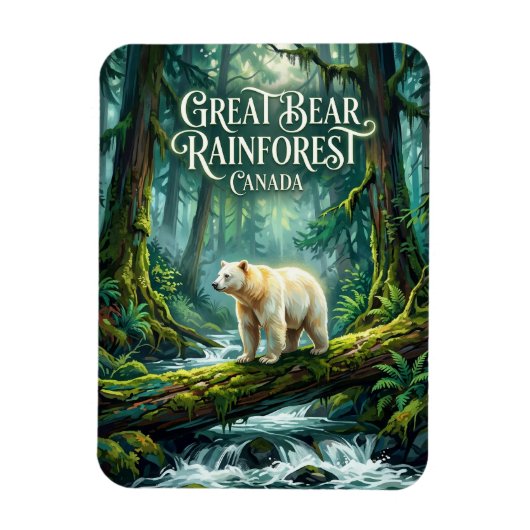Great Bear Rainforest Canada マグネット (縦)