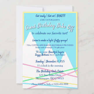 Great Birthday Bake Off Invitation  招待状