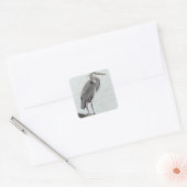Great Blue Heron スクエアシール (封筒)
