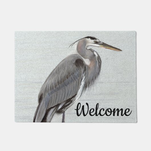 Great Blue Heron ドアマット (正面)
