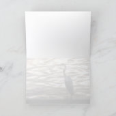 Great Blue Heron Bird At Sunset Blank シーズンカード (内部)