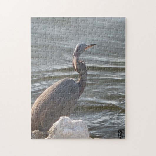 Great Blue Heron by the Water ジグソーパズル (縦)