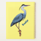 Great blue heron cartoon illustration プランナー手帳 (裏面)