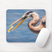 Great Blue Heron Hunt Photo Wildlife Print マウスパッド (マウス)