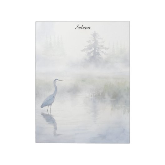 Great Blue Heron in a Salt Marsh Notepad ノートパッド (回転)