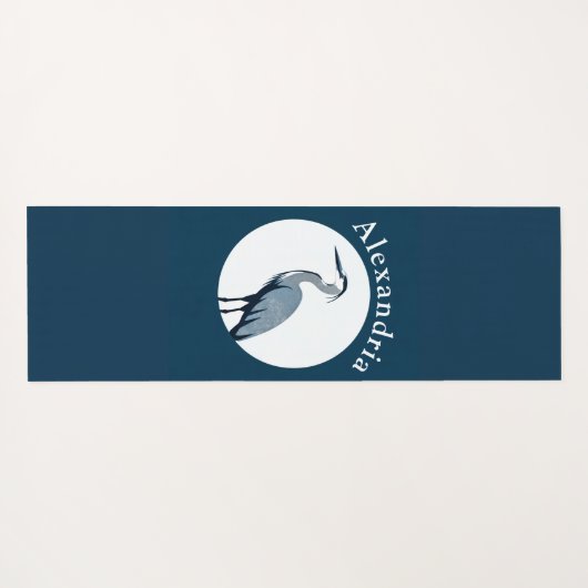 Great Blue Heron Logo ヨガマット (裏面(横))