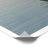 Great Blue Heron Reflection Wildlife Bird Photo ポスター (角)