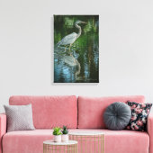 "Great Blue Heron" Stretched Canvas Print キャンバスプリント (インサイチュ (リビング))