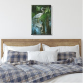 "Great Blue Heron" Stretched Canvas Print キャンバスプリント (インサイチュ (寝室))