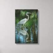 "Great Blue Heron" Stretched Canvas Print キャンバスプリント (正面)