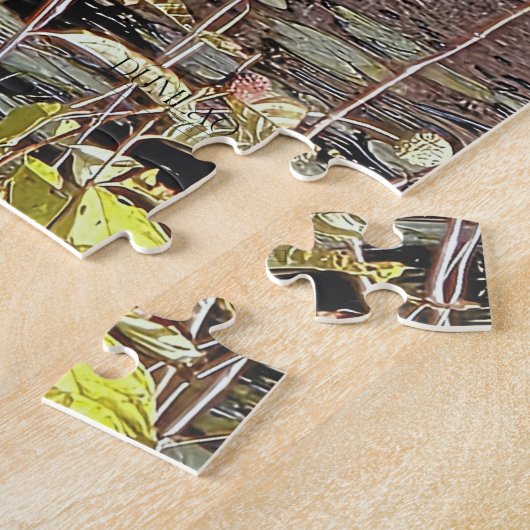 Great Blue Heron Stretched Canvas Print ジグソーパズル (側面)