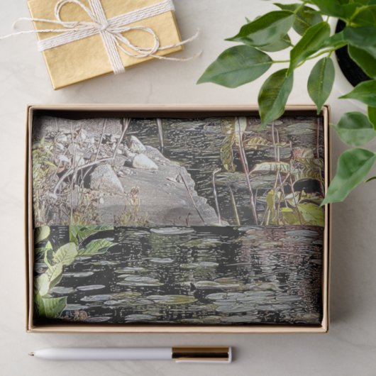 Great Blue Heron Stretched Canvas Print 薄葉紙 (ギフト)