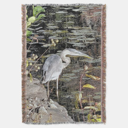 Great Blue Heron Tapestry Style スローブランケット
