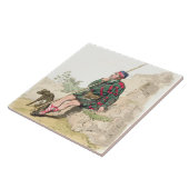 「Great Britainの衣裳からの高地の羊飼い、 タイル (側面)