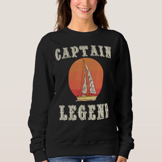 Great Captain Legend Sailing Apparel Sail Boat Ski スウェットシャツ (正面)