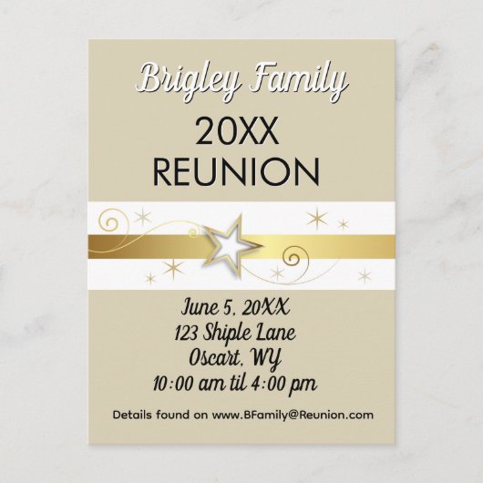 Great Choice! Family Reunion Invite Postcard ポストカード (正面)